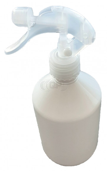 250 ml spray fles wit met transparante trigger verstuiver