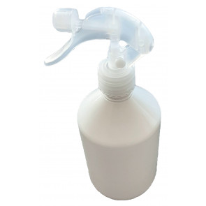 500 ml witte spray fles met transparante trigger verstuiver